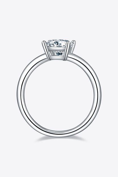 Classic 1 Carat Moissanite 925 Sterling Silver Solitaire Ring