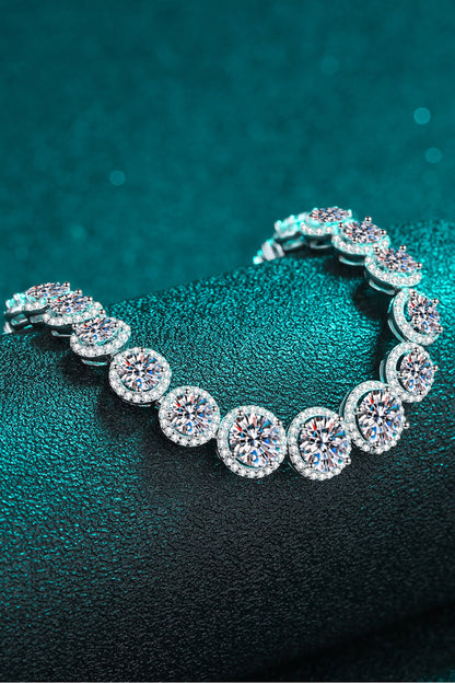 Sparkling 10.4 Carat Moissanite Bracelet