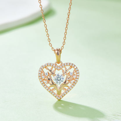 Elegant Moissanite Heart Necklace