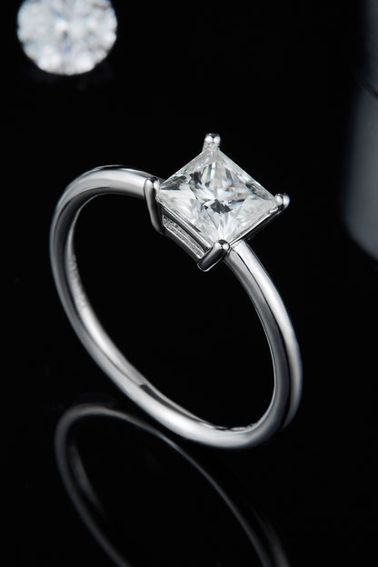 Classic 1 Carat Moissanite 925 Sterling Silver Solitaire Ring