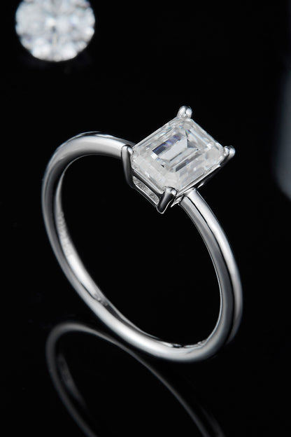 Classic 1 Carat Moissanite 925 Sterling Silver Solitaire Ring