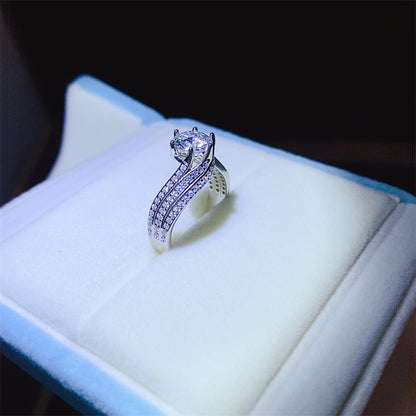 1 Carat Moissanite Twist Ring