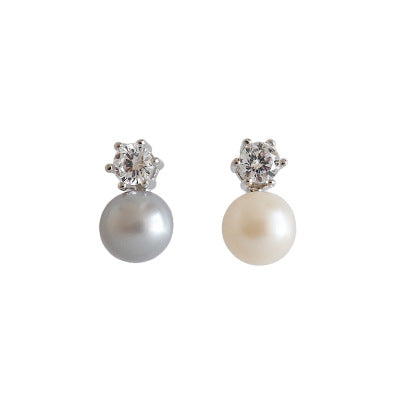 Elegant Natural Pearl 925 Sterling Silver Earring