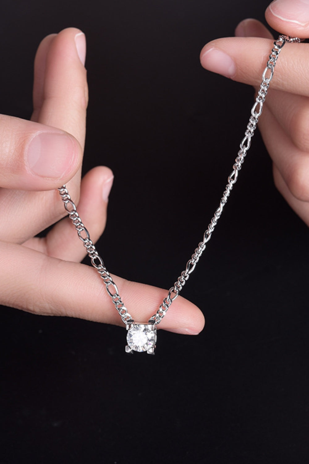 2 Carat Moissanite Solitare Pendant Necklace