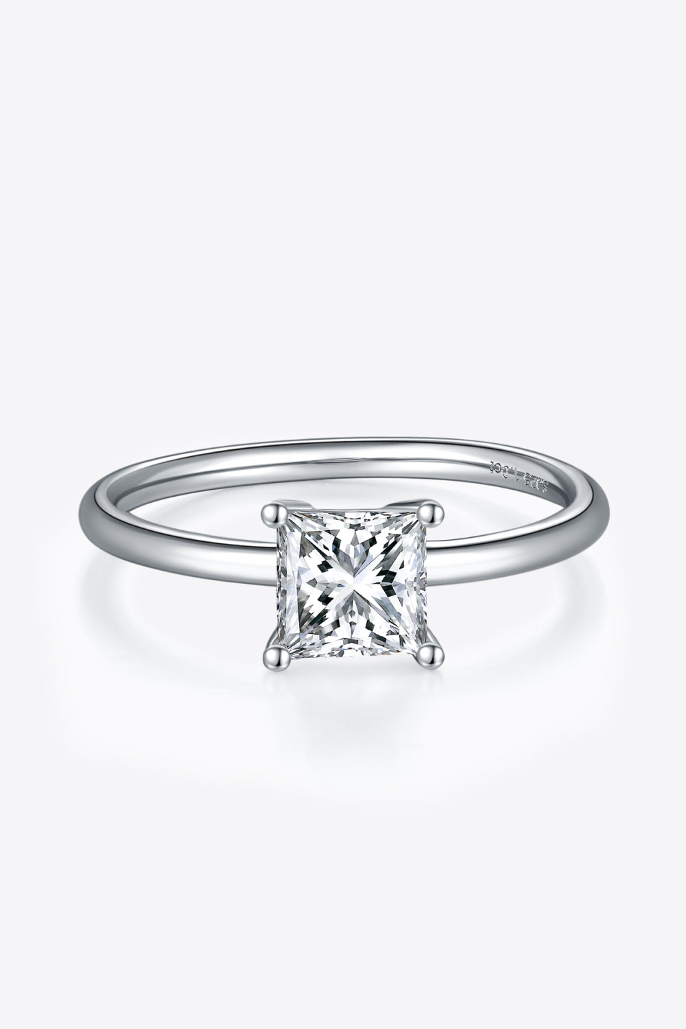 Classic 1 Carat Moissanite 925 Sterling Silver Solitaire Ring