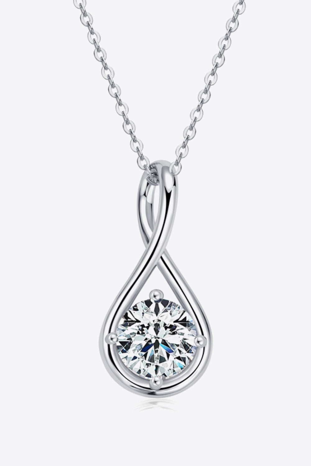 Classy and Elegant 2 Carat Moissanite 925 Sterling Silver Necklace