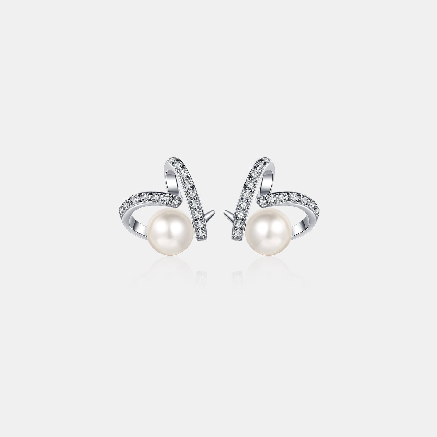 Pearl Moissanite 925 Sterling Silver Earrings