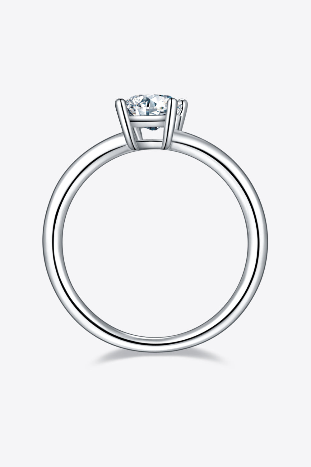 Classic 1 Carat Moissanite 925 Sterling Silver Solitaire Ring