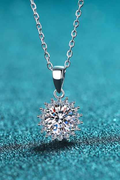 925 Sterling Silver Moissanite Solitare Pendant Necklace