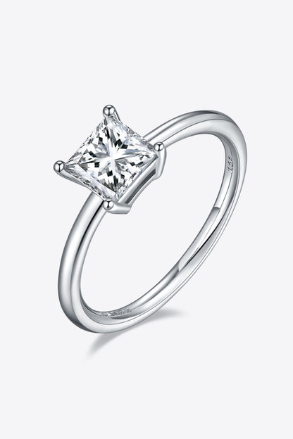 Classic 1 Carat Moissanite 925 Sterling Silver Solitaire Ring