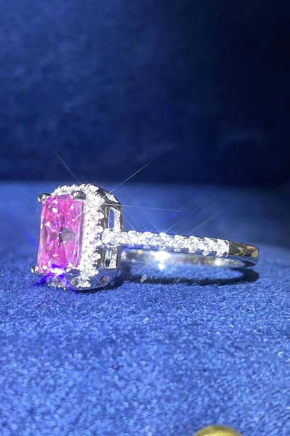 Stuck On You 2 Carat Pink Moissanite Ring