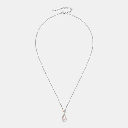 Moissanite Two Tone  Infinity Pendant Necklace