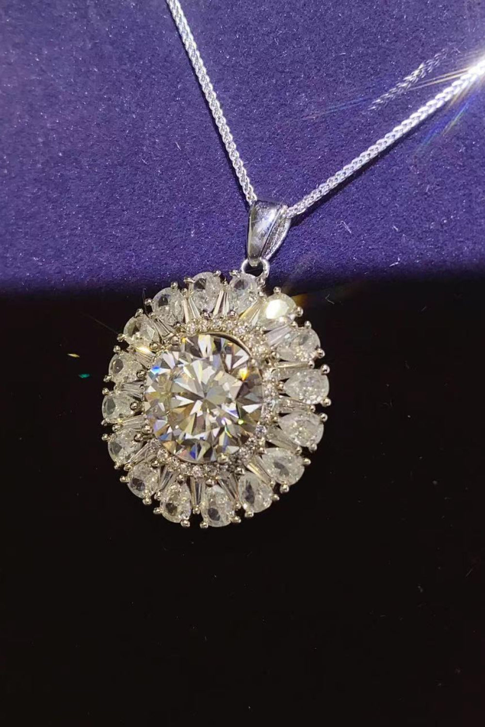 Gorgeous 5 Carat Moissanite Necklace