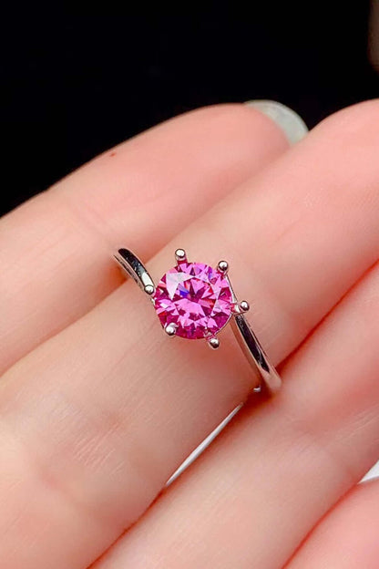 Can't Stop Your Shine 1 Carat Pink Moissanite Ring