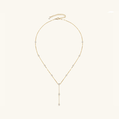 1.1 Carat Moissanite Lariat Necklace