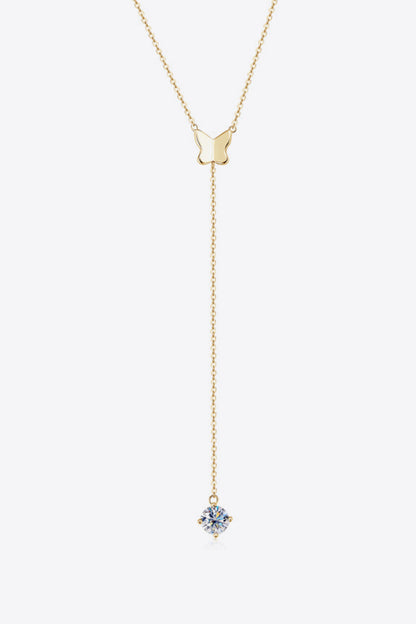 Butterfly Lariat Moissanite Necklace