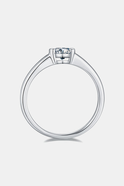 Moissanite 925 Sterling Silver Low Set Solitaire Ring