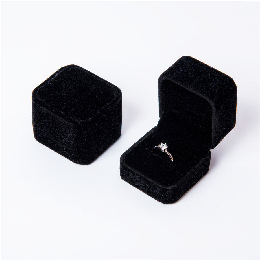 Velvet Gift Earrings Ring Jewelry Box