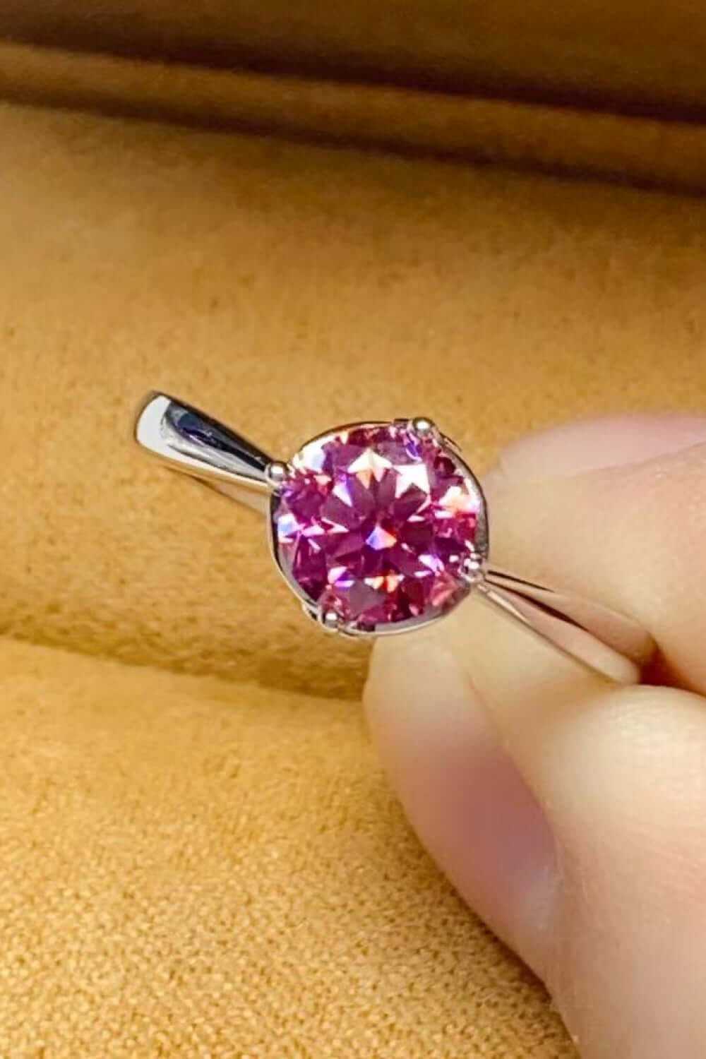 Endless Imagination 1 Carat Pink Moissanite Ring