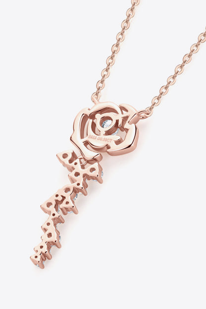 Beautiful Rose Pendant Necklace