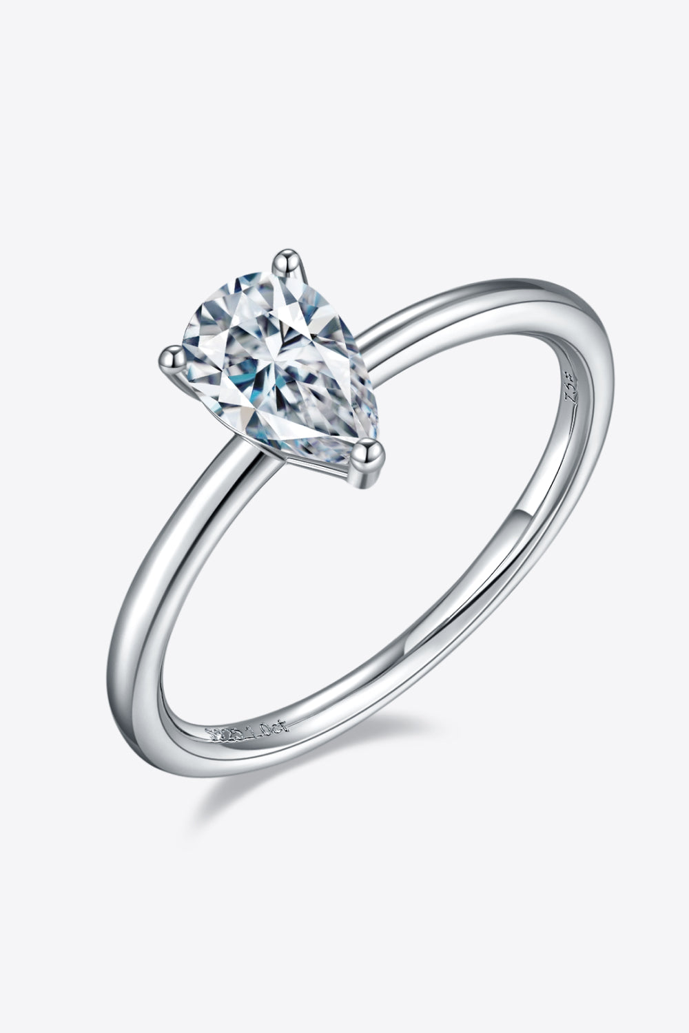 Classic 1 Carat Moissanite 925 Sterling Silver Solitaire Ring