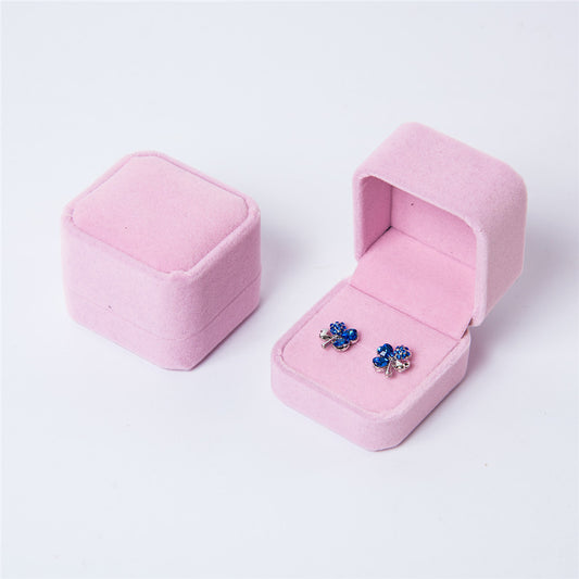 Velvet Gift Earrings Ring Jewelry Box