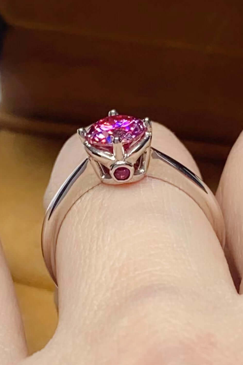 Endless Imagination 1 Carat Pink Moissanite Ring