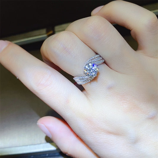 1 Carat Moissanite Twist Ring