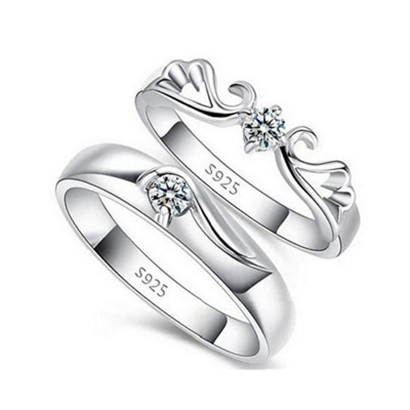 CZ Wings 925 Sterling Silver Adjustable Promise Ring