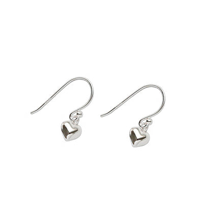 Heart 925 Sterling Silver Dangling Earrings