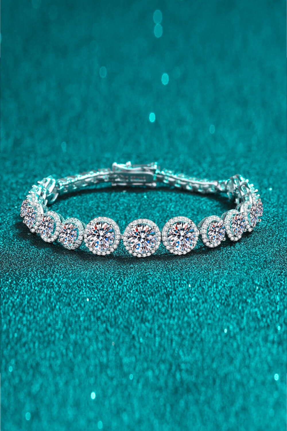 Sparkling 10.4 Carat Moissanite Bracelet