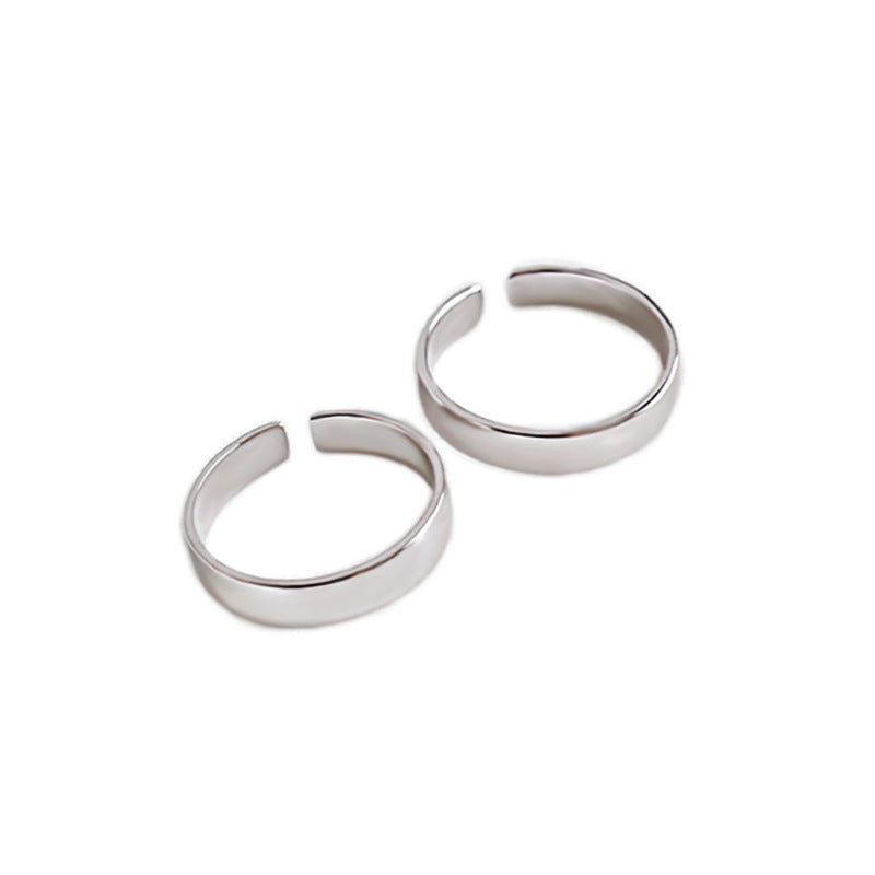 Smooth Surface 925 Sterling Silver Adjustable Ring