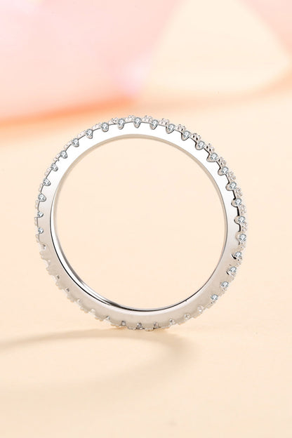 Curious Time 925 Sterling Silver Moissanite Eternity Ring