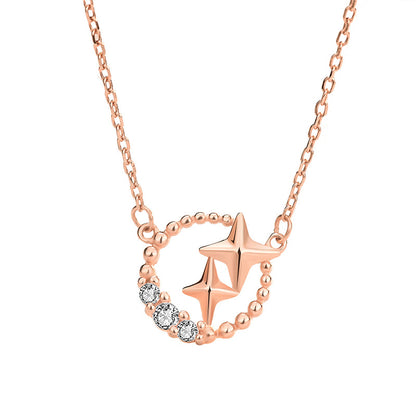 CZ Meteor Star 925 Sterling Silver Necklace