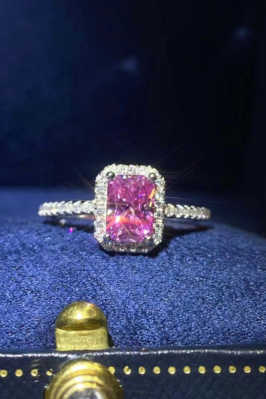 Stuck On You 2 Carat Pink Moissanite Ring