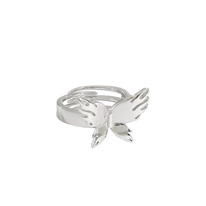 Butterfly 925 Sterling Silver Adjustable Ring