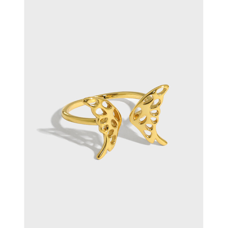 Butterfly 925 Sterling Silver Adjustable Ring