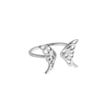 Butterfly 925 Sterling Silver Adjustable Ring