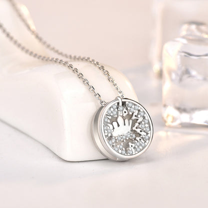 CZ Crown 925 Sterling Silver Necklace