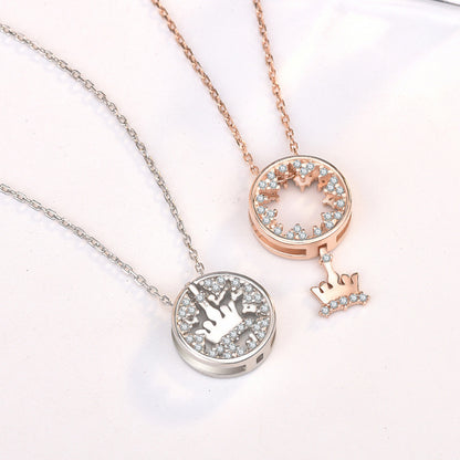 CZ Crown 925 Sterling Silver Necklace