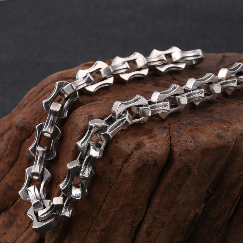 Men's Vintage Bearing Chain 925 Sterling Silver Bracelet