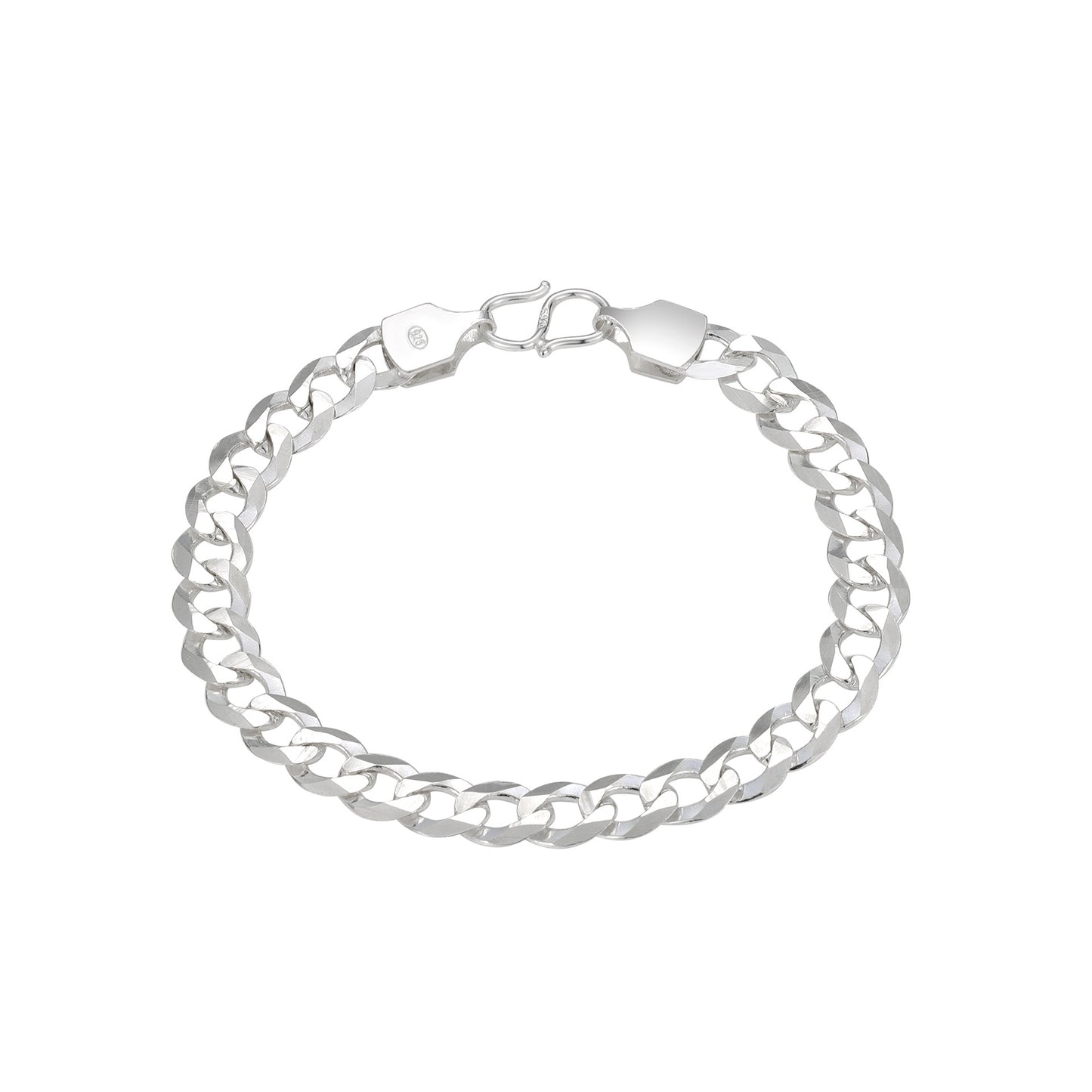 Men's 925 Sterling Silver Solid Miami Cuban Link Chain Bracelet