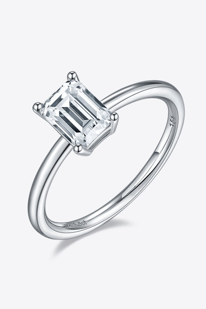 Classic 1 Carat Moissanite 925 Sterling Silver Solitaire Ring