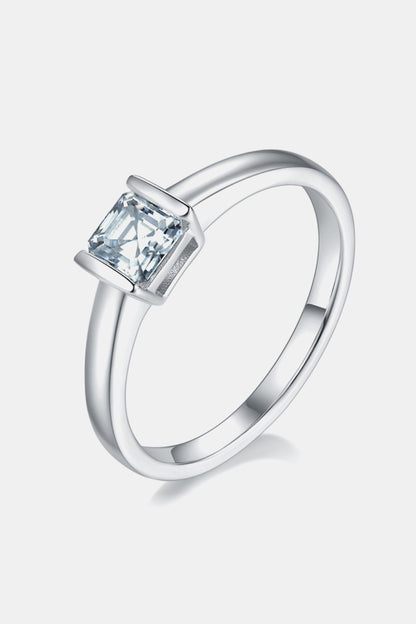 Moissanite 925 Sterling Silver Low Set Solitaire Ring