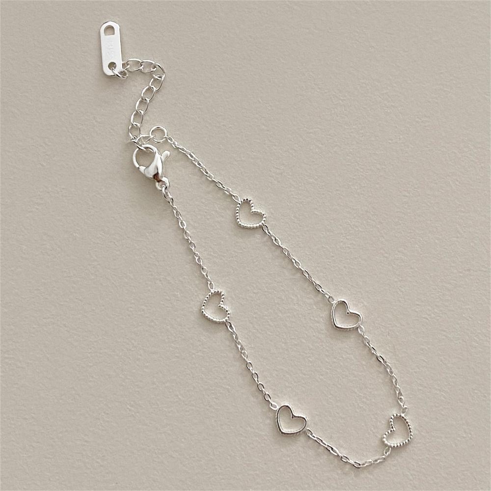 Hollow Hearts 925 Sterling Silver Bracelet