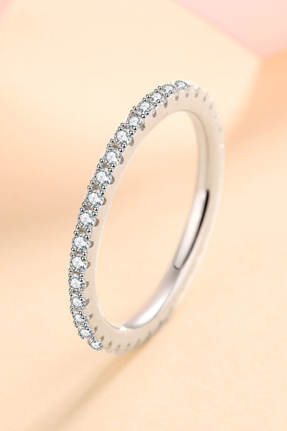 Curious Time 925 Sterling Silver Moissanite Eternity Ring