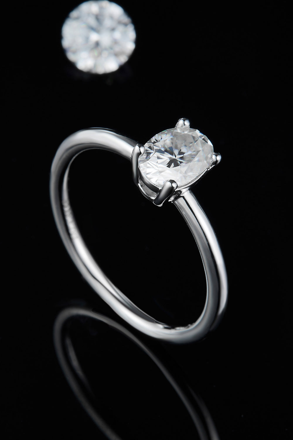 Classic 1 Carat Moissanite 925 Sterling Silver Solitaire Ring