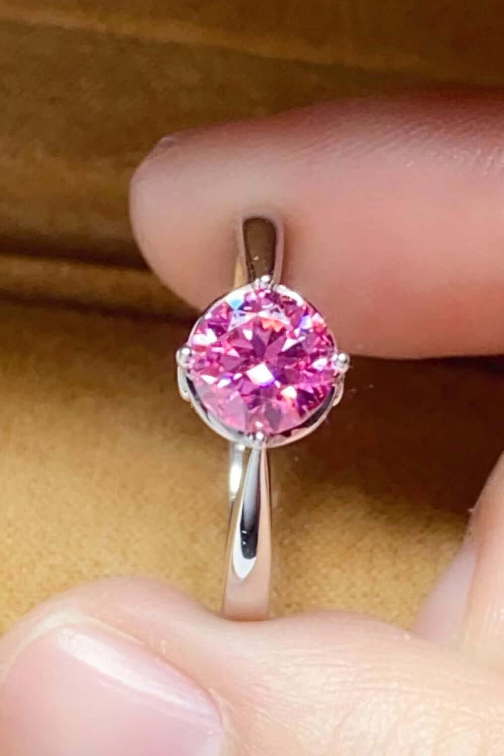 Endless Imagination 1 Carat Pink Moissanite Ring