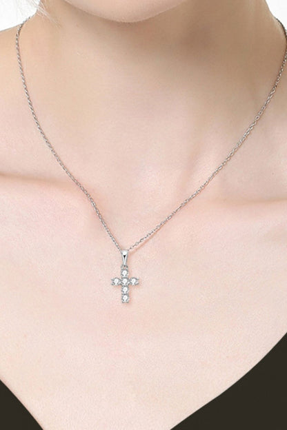 Beautiful Moissanite Cross Pendant Necklace