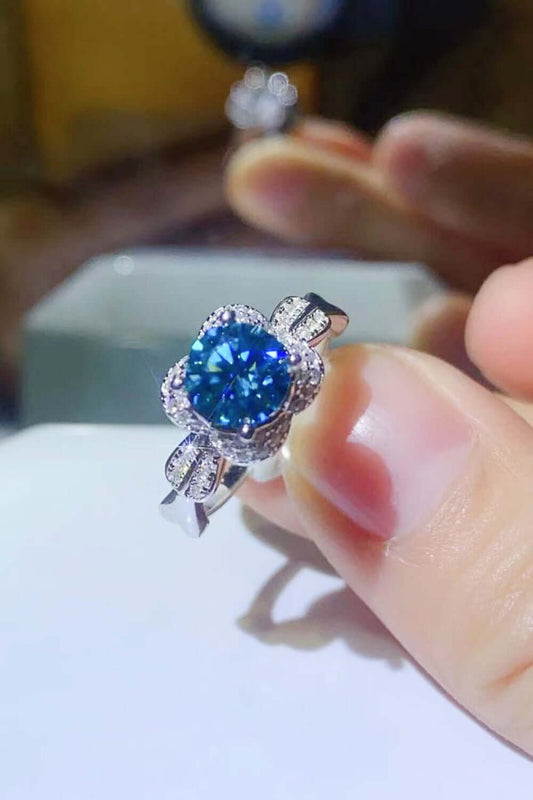 Better Love Next Time 1 Carat Blue Moissanite Ring